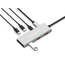 Conceptronic HUBBIES17G Schnittstellen-Hub USB 3.2 Gen 2 (3.1 Gen 2) Type-C 10000 Mbit/s Grau