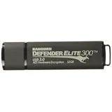 Istorage Kanguru Defender Elite300 32GB USB 3.2 Gen 1 Stick - Hardwareverschlüsselt FIPS 140-2 Lvl 2 TAA (KDFE300-32G)