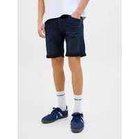 JACK & JONES "JJIRICK JJFOX SHORTS CB 310 SN", Herren, Gr. XS, N-Gr, blau denim pack:am 316, Web, Obermaterial: 70% Baumwolle, 28% Polyester, 2% Elasthan, unifarben, regular fit kniefrei, Hosen Shorts, im Four-Pocket Style