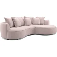 Ecksofa - blossom - Samt - 287 cm - Recamiere rechts