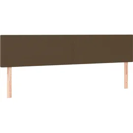vidaXL Boxspringbett mit Matratze & LED Dunkelbraun 180x200 cm Stoff