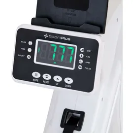 Sportplus Rudergerät für zuhause mit Luftwiderstand (8 Stufen), rower machine, Rudergerät Luft, leise & flüssig trainieren, SP-MR-010-W-iE