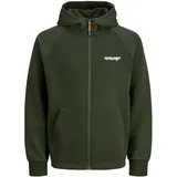JACK & JONES Sweatjacke in khaki - S
