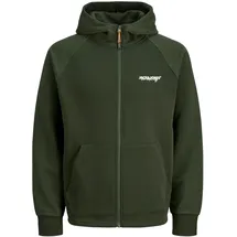 JACK & JONES Sweatjacke in khaki - S