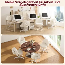 COMHOMA Drehstuhl Kunstleder Beige