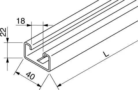 Rico C-Profilschiene 15F2-3000-L