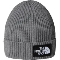 The North Face Logo Box Cuffed Beanie TNF medium grey heather One Size