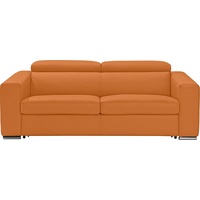 Egoitaliano Schlafsofa »Cabiria«, Sofa inkl. Schlaffunktion, Kopfteile verstellbar, mit Metallfüßen orange