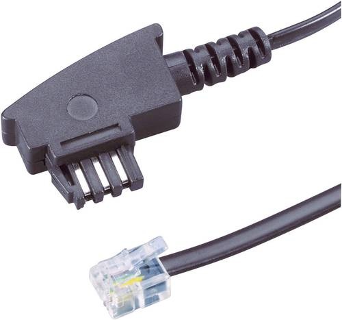 Basetech Fax Anschlusskabel [1x TAE-N-Stecker - 1x RJ11-Stecker 6p4c] 3.00m Schwarz