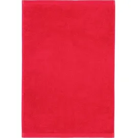 VOSSEN Gästetuch Vegan Life 40 x 60 cm Baumwolle Rot Kirsche