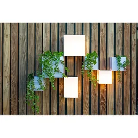 Newgarden Wally Quader-Wandlampe Kunststoff 12x12x18 cm Solar mit Dämmerungssensor weiß