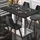 GGM Möbel Bistrotisch 130 x 80 x 75 cm Schwarz Marmor/Edelstahl