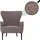 Mendler Lounge-Sessel HWC-K37 Bouclé 75 x 80 x 75 cm hellgrau mit Kissen