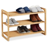 Relaxdays Schuhregal braun 3 Fachböden 4052025314545 Relaxdays