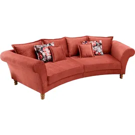 Home Affaire Big-Sofa HOME AFFAIRE "Tassilo geschwungene Formensprache, bequem, Mega Sofa, Breite 350cm", orange (koralle), B:350cm H:95cm T:110cm, 100% Polyester, Sofas, Big-Sofa