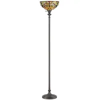 Elstead Lighting Stehlampe Stehleuchte Wohnzimmerlampe Tiffany-Glas Metall Bronze H