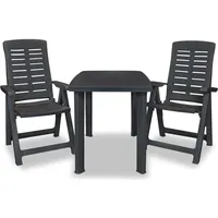VidaXL Gartenset 3-tlg. anthrazit