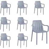 vortivo Gartenstuhl 8er Set 0 x 0 x 0 cm grau