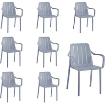 vortivo Gartenstuhl 8er Set 0 x 0 x 0 cm grau