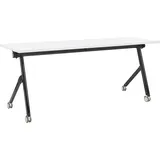 Beliani Zusammenklappbarer Schreibtisch BENDI in Weiß/Schwarz | Gr.: onesize
