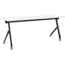 Beliani Zusammenklappbarer Schreibtisch BENDI in Weiß/Schwarz | Gr.: onesize