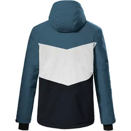 KILLTEC Herren Skijacke/Funktionsjacke mit abzippbarer Kapuze und Schneefang KSW 45 MN SKI JCKT, stahlblau, XL, 38699-000