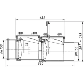 Dallmer 661296 Rückstauverschluss Stausafe RS, Dn 150,