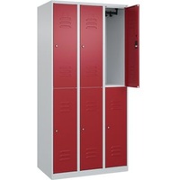 C+p-möbel CP-Möbel Spind Classic Plus lichtgrau, rubinrot 080300-30 S10056,
