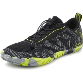 John Devin Sneaker Herren Weite E schwarz/gelb 43