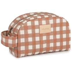 Nobodinoz - Hyde Park Kosmetiktasche, terracotta checks