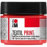 Marabu Textil Print pyrrolrot 913, 100ml 17030050913 - Hobby-Farbe Textilfarbe 100 ml, Sieb- und Hochdruckfarbe auf Wasserbasis, geruchsneutral und lichtecht, lange Offenzeit, für helle und dunkle Textilien