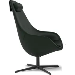 Varier Kokon Stoff Noir Leder Relaxsessel