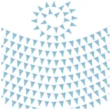 Tectake Wimpelkette 10 m blau/weiß