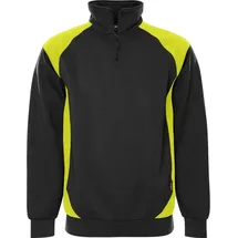 Fristads Sweatshirt 7048 GSM Schwarz/Gelb S