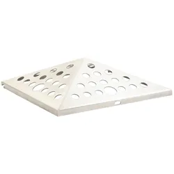PROREGAL Offene pyramidenförmige Bedachung für quadratischen Kombiascher | HxBxT 9,5x36,5x34,5cm | Edelstahl