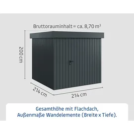 Hörmann EcoStar Gerätehaus 2,37 x 2,29 m Anthrazitgrau