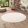 Snapstyle Luxus Hochflor Shaggy Teppich Dream Beige, 200cm Rund,