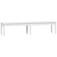 VidaXL Gartenbank 2-Sitzer Weiß 203,5x44x45 cm Massivholz Kiefer