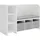 [en.casa] Sitzbank Høylandet Weiß/Grau 76 x 112 x 40 cm