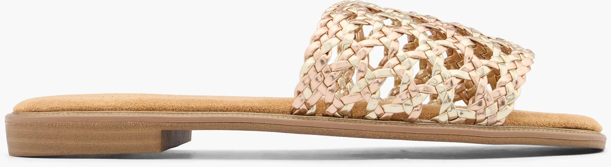 Graceland  Flache Pantolette Champagner, Damen, Größe: 36, Material: Synthetik/Veloursimitat - Graceland  Flache Pantolette Champagner, Damen, Größe: 36, Material: Synthetik/Veloursimitat - woman - Champagner