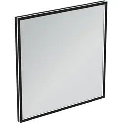 Ideal Standard Badspiegel Conca 80 cm mit Beleuchtung LED, Spiegel, neutral, schwarz gerahmt