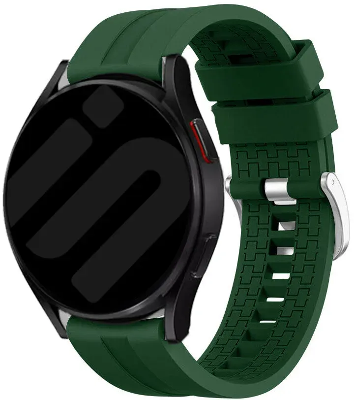 Strap-it Gard Pro Health Smartwatch 2+ Armband Silikon für Gard Pro Health Smartwatch 2+ - Armeegrün - Schnallenverschluss
