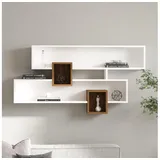 Asir Wandregal 120 x 75 x 22 cm Weiß/Braun