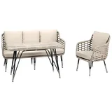 aea Gartenlounge-Set 3-tlg. Beige