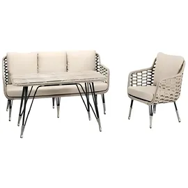 aea Gartenlounge-Set 3-tlg. Beige
