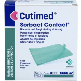 Cutimed Sorbact Contact Kompressen 4x6 cm steril