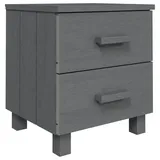 vidaXL Nachttisch HAMAR Dunkelgrau 40x35x44,5 cm Massivholz Kiefer