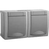 Panasonic Steckdose 2-fach waager. FR-AP IP54 90591088-DE