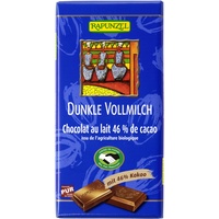 Rapunzel Bio Vollmilch Schokolade 46% Kakao Dunkel HIH (6 x 100 gr)