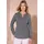 GOLDNER Elegantes Blusenshirt mit V-Ausschnitt grau 46